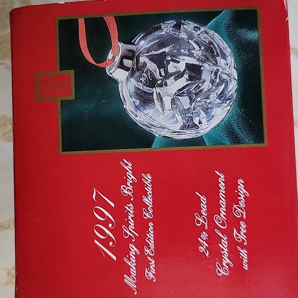 1997 Crystal Ball Christmas Ornament Tree Design Chech Republic - Picture 2 of 5